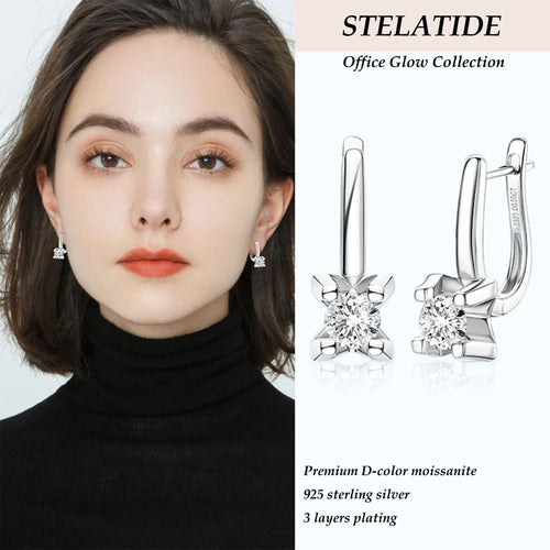 Bullhead moissanite earrings STELATIDE