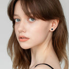 Black Moissanite Stud Earrings STELATIDE