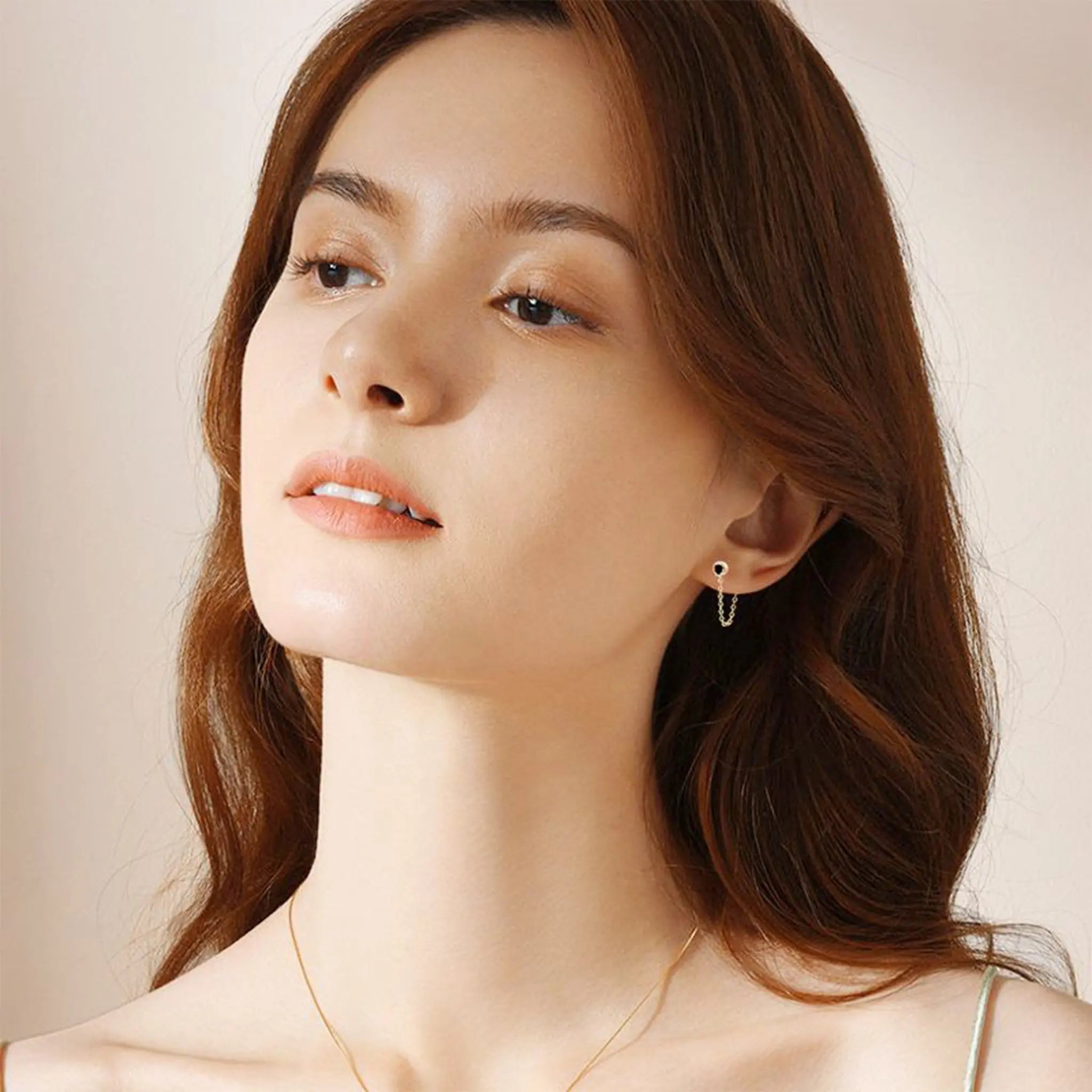 Glow moissanite tassel ear threads STELATIDE