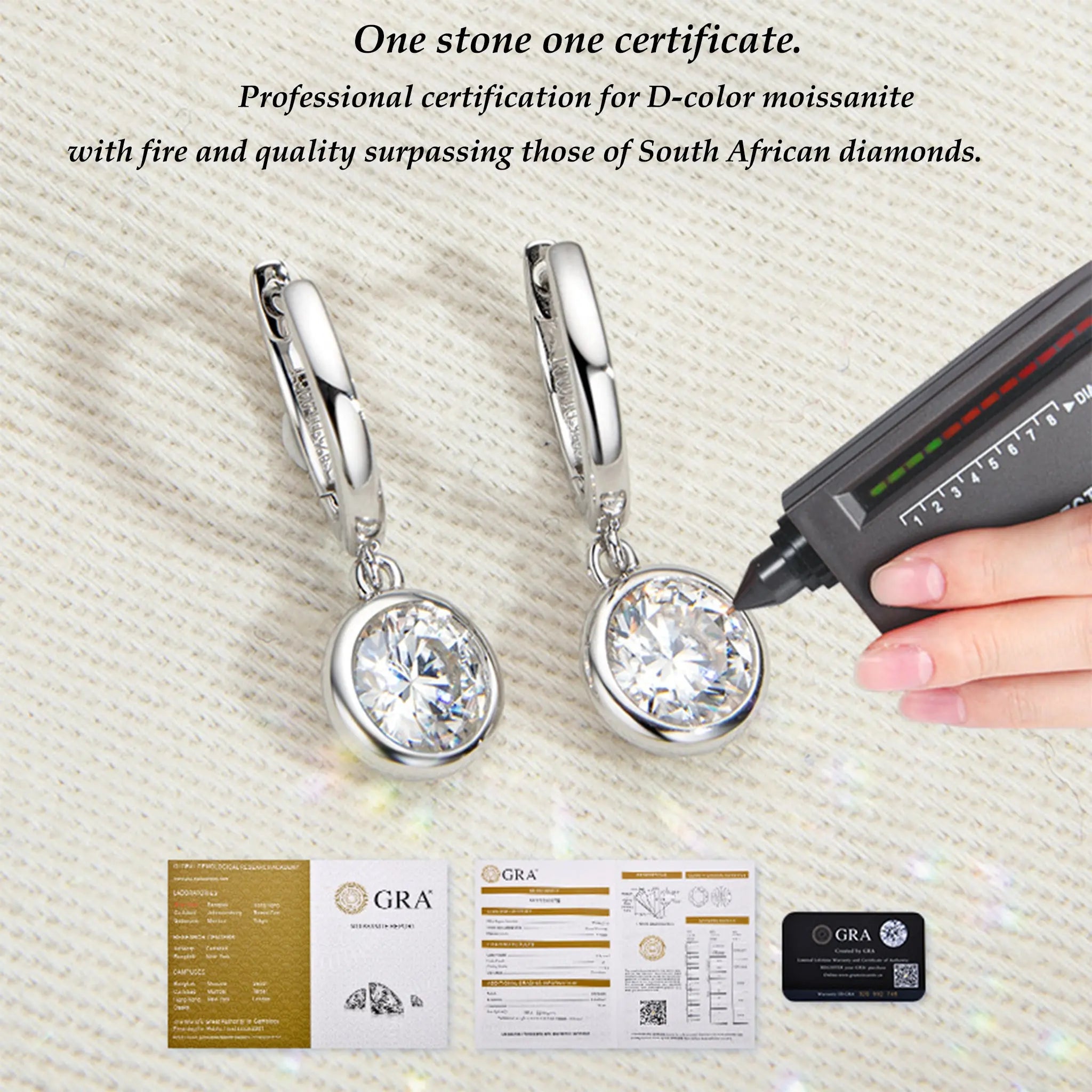 Glow moissanite earrings STELATIDE