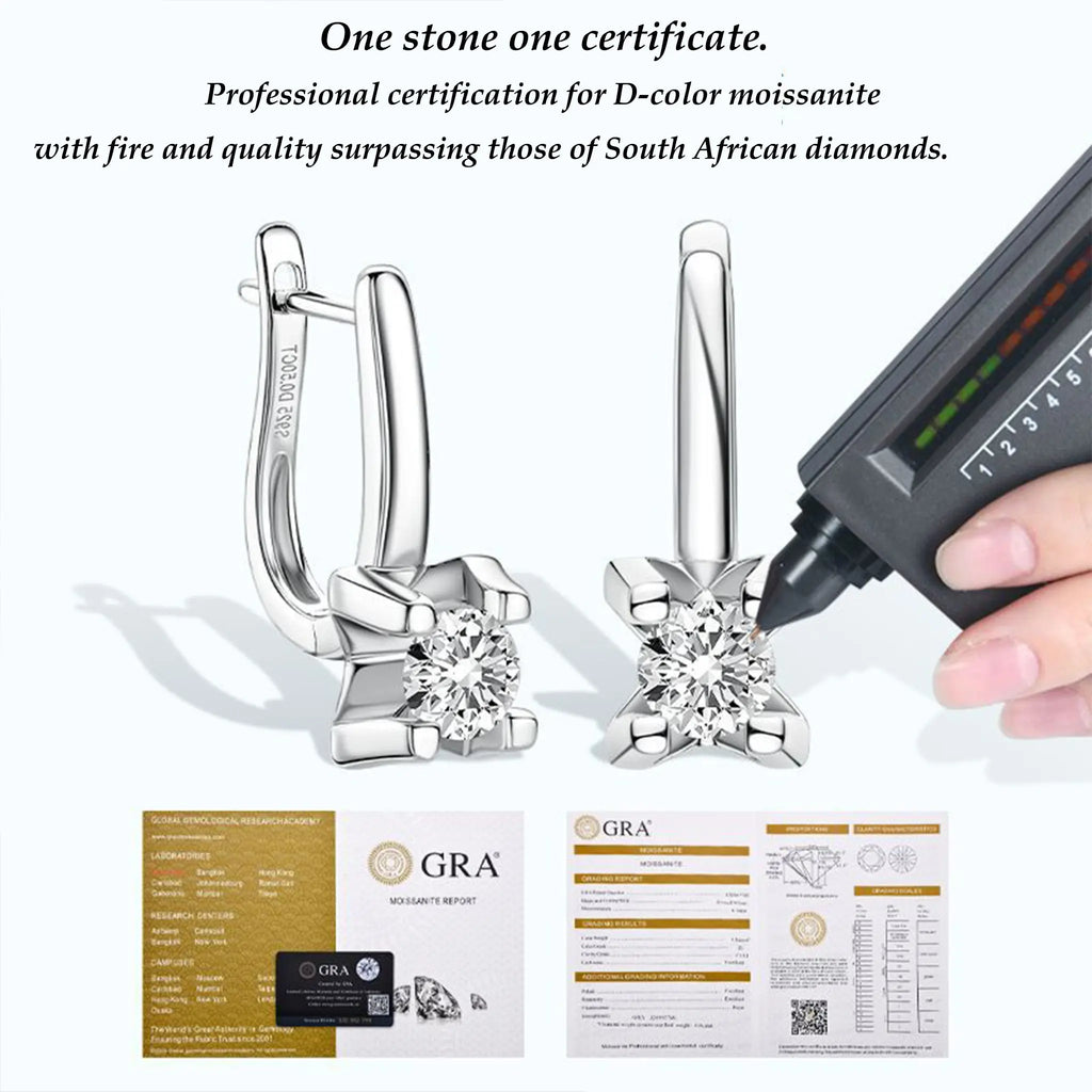 Bullhead moissanite earrings STELATIDE