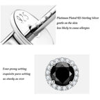 Black Moissanite Stud Earrings STELATIDE