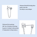 Glow moissanite tassel ear threads STELATIDE