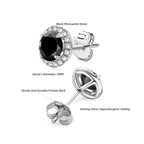 Black Moissanite Stud Earrings STELATIDE