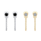 Glow moissanite tassel ear threads STELATIDE