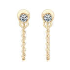Glow moissanite tassel ear threads STELATIDE