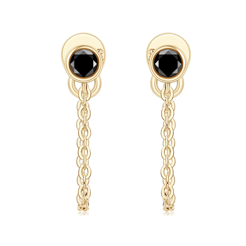Glow moissanite tassel ear threads STELATIDE