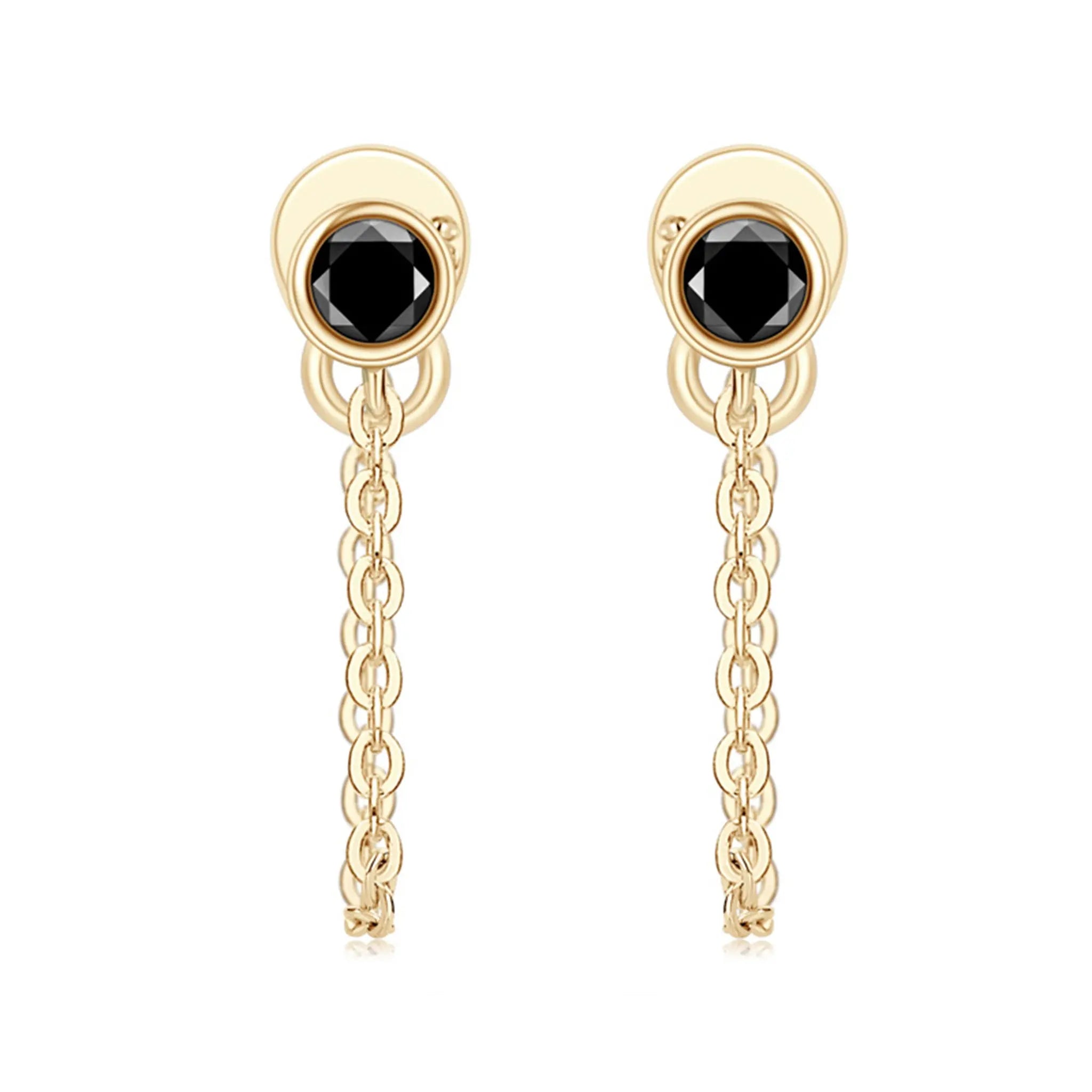Glow moissanite tassel ear threads STELATIDE