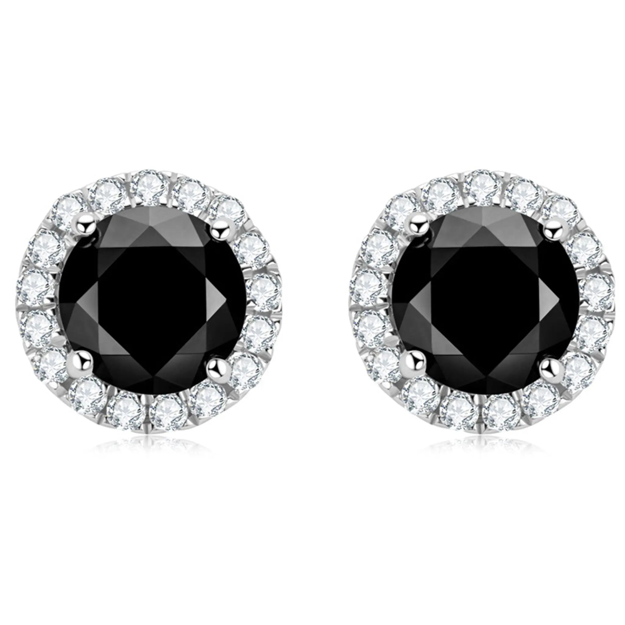 Black Moissanite Stud Earrings STELATIDE