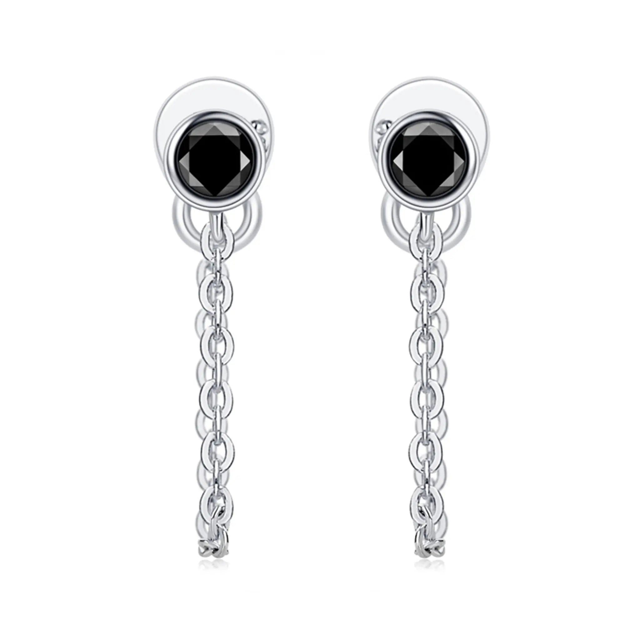 Glow moissanite tassel ear threads STELATIDE