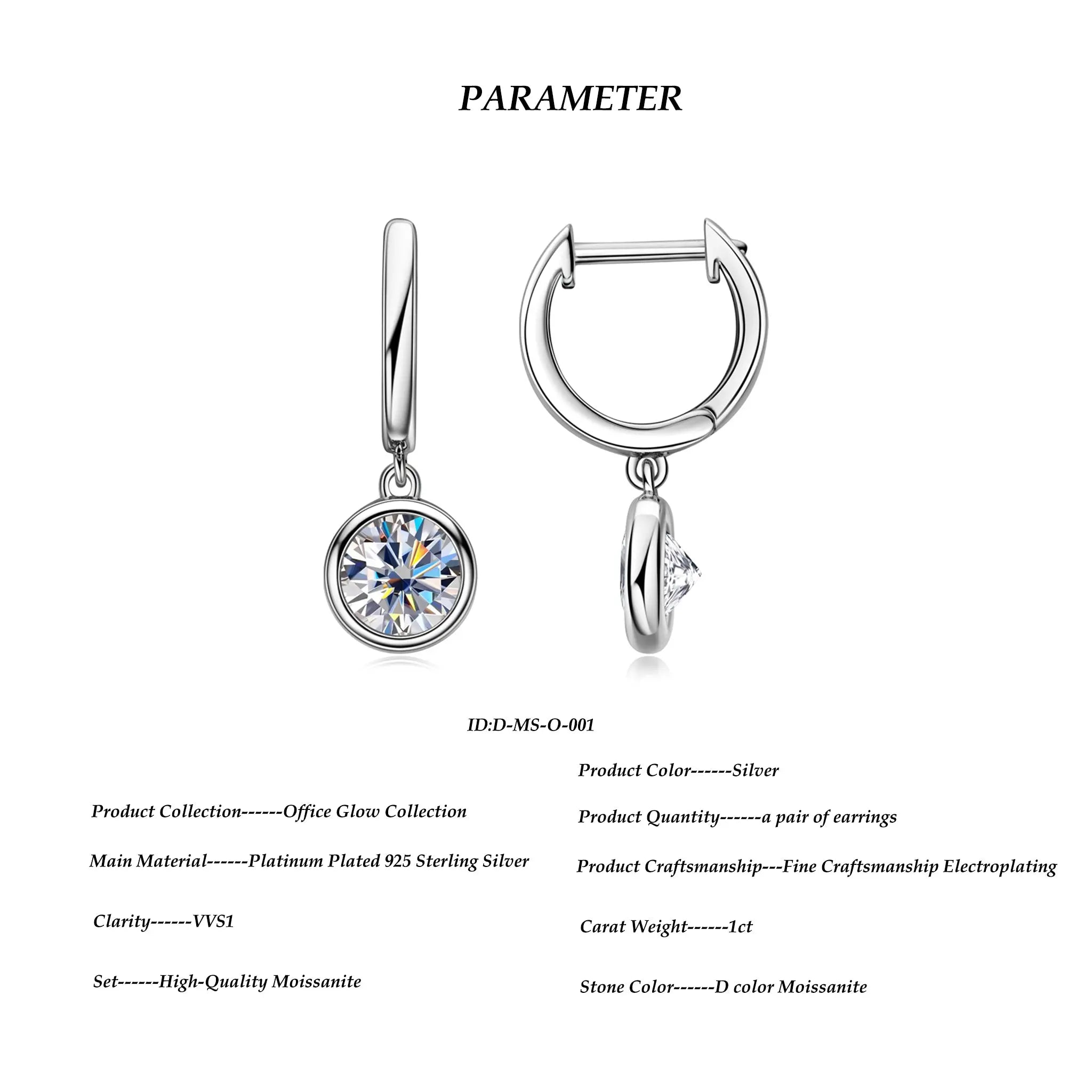 Glow moissanite earrings STELATIDE