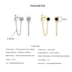 Glow moissanite tassel ear threads STELATIDE