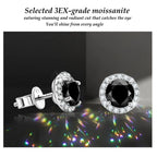 Black Moissanite Stud Earrings STELATIDE