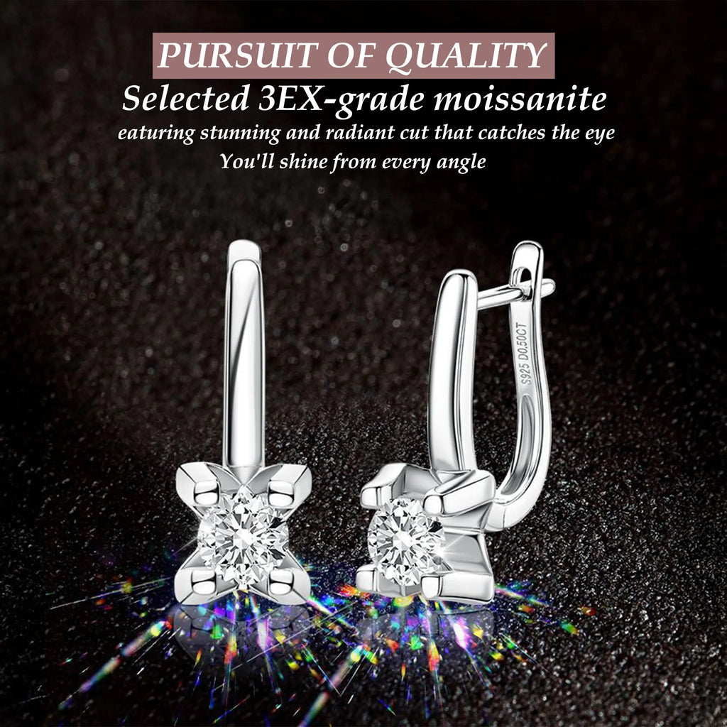 Bullhead moissanite earrings STELATIDE