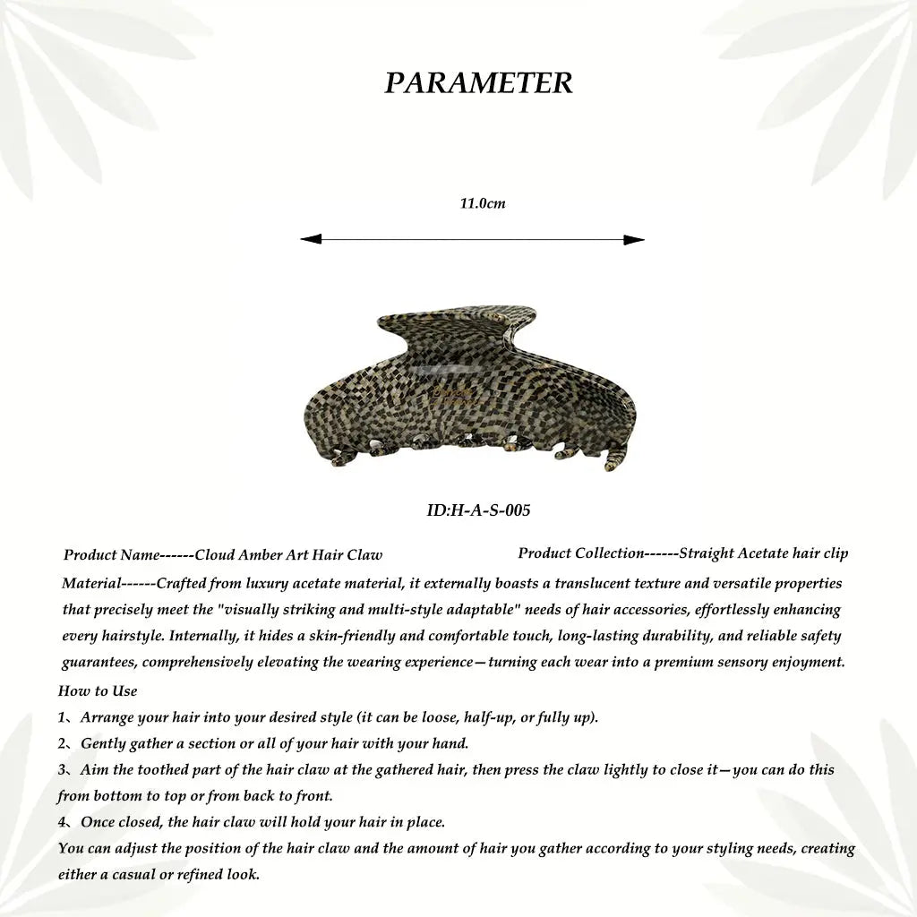 Cloud Amber Art Hair Claw STELATIDE