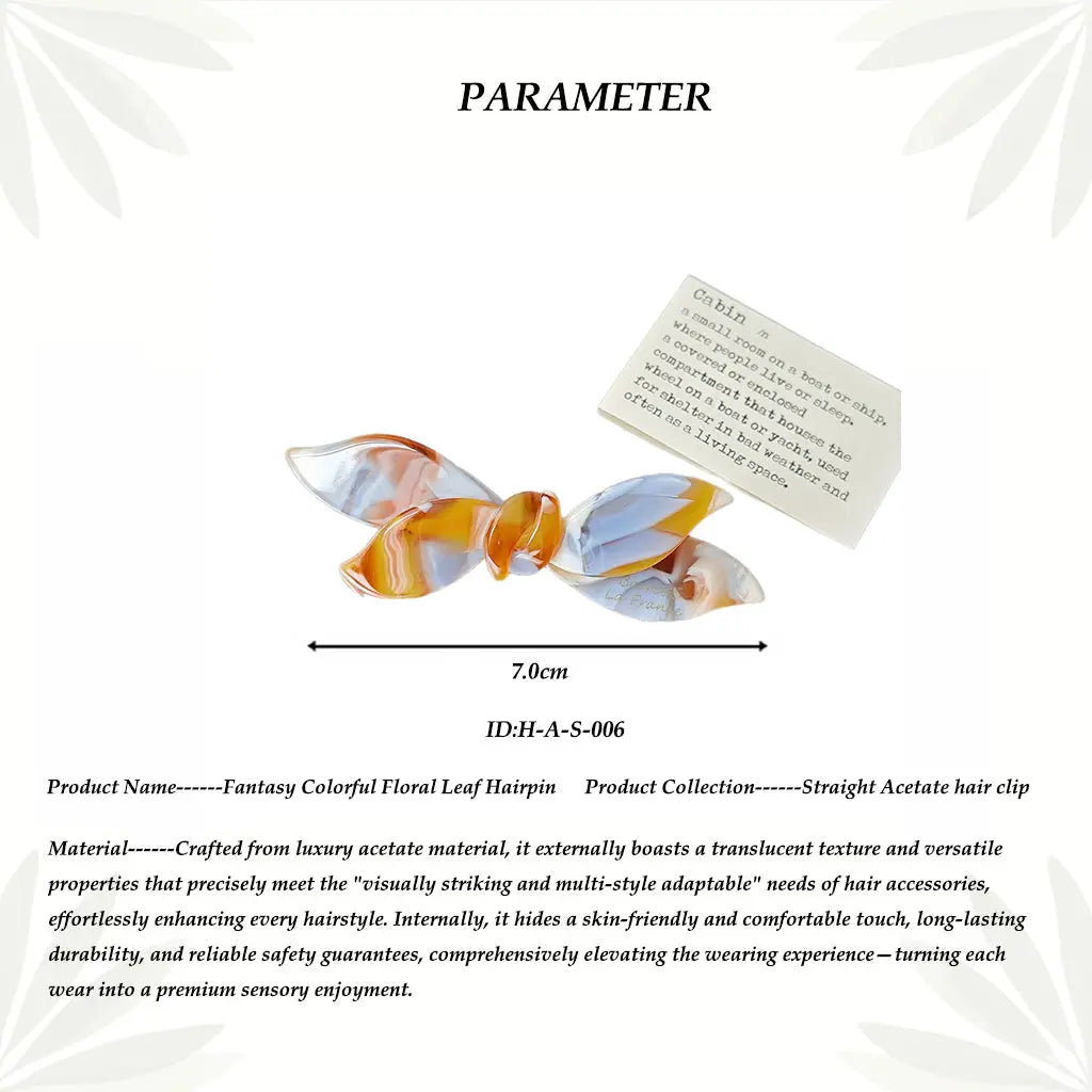Fantasy Colorful Floral Leaf Hair Clip STELATIDE