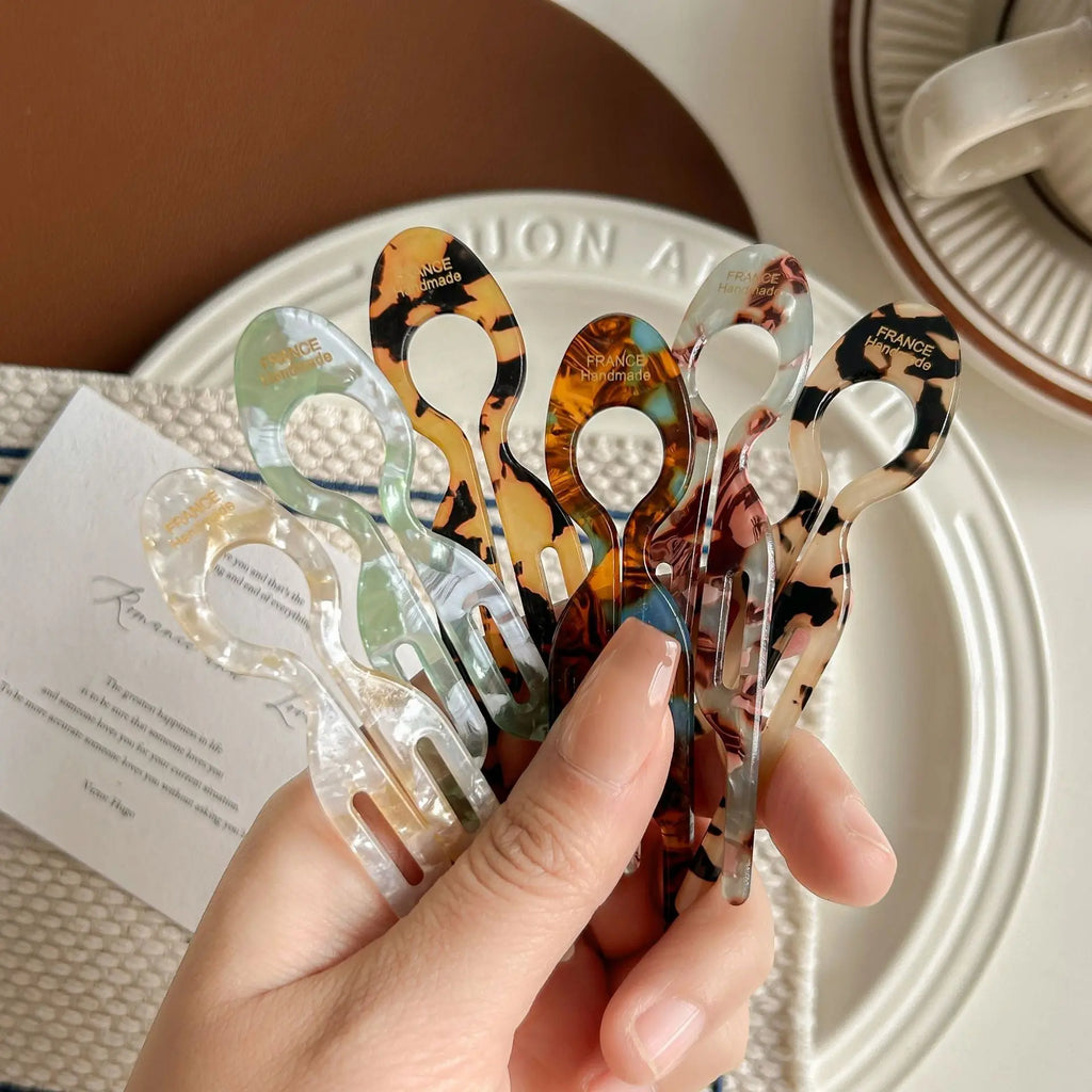 Fish tail Acetate U-Shaped Hairpin STELATIDE