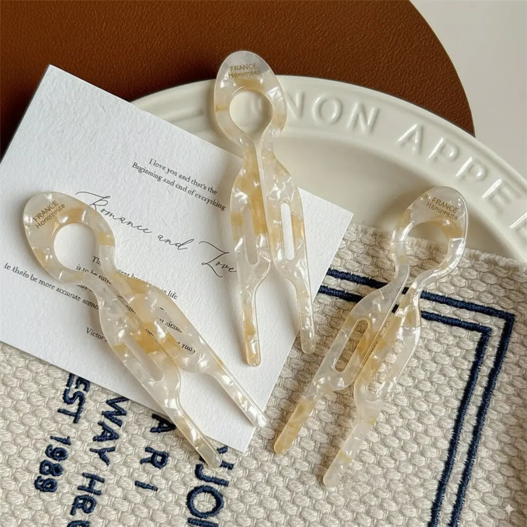 Fish tail Acetate U-Shaped Hairpin STELATIDE