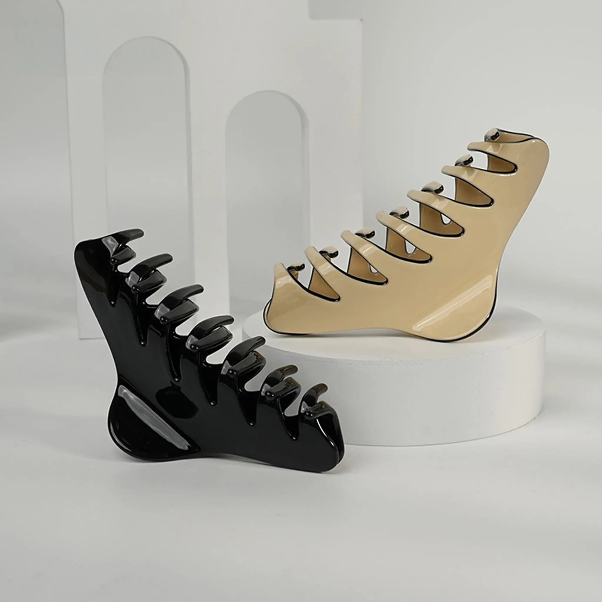 Light and Shadow Prism Acetate Hair Claw STELATIDE