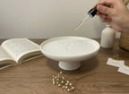 Pearled sand candle white 500g/18oz STELATIDE