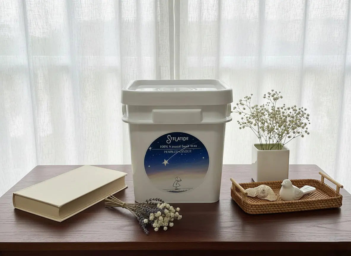 Pearled sand candle white 5KG/11lb STELATIDE