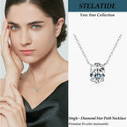 Single - Diamond Star Path Necklace STELATIDE