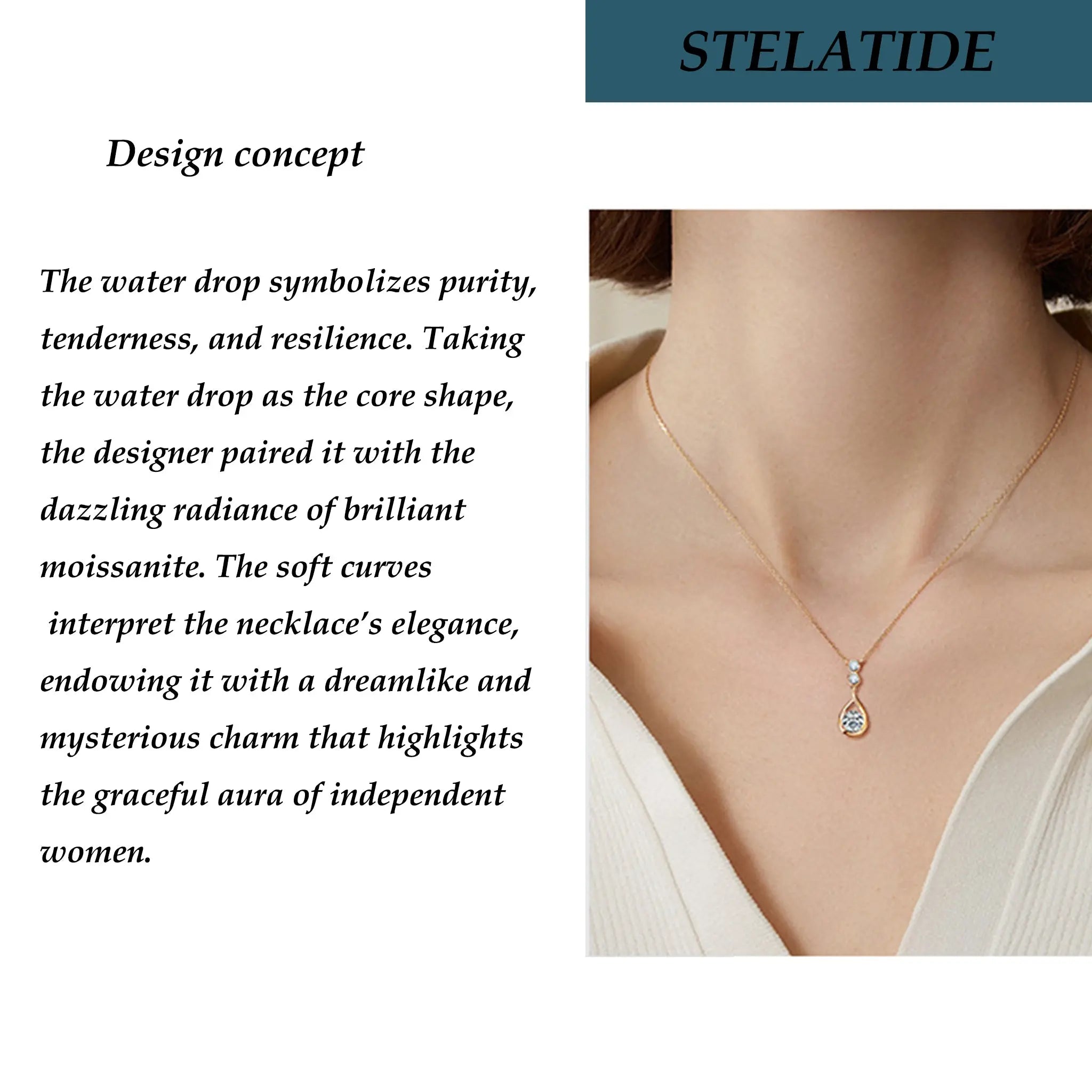 Three-Diamond Star Path Necklace STELATIDE