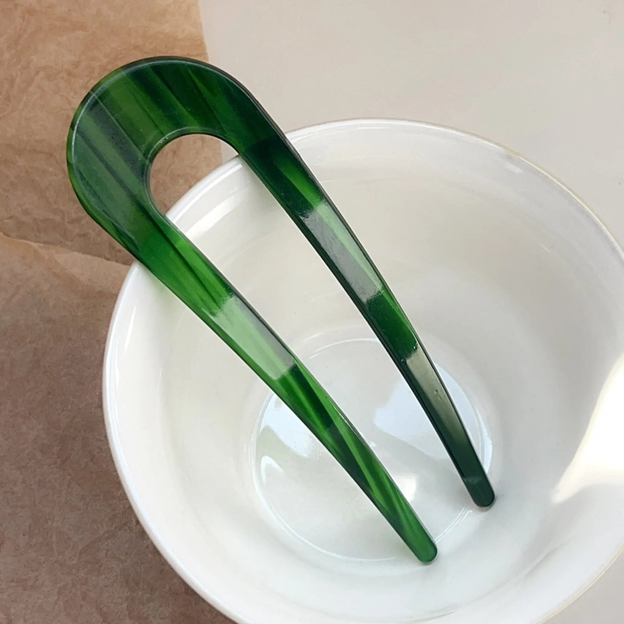 Vintage U-shaped Acetate Hairpin STELATIDE
