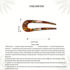 Vintage U-shaped Acetate Hairpin STELATIDE