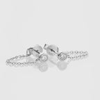 Glow moissanite tassel ear threads